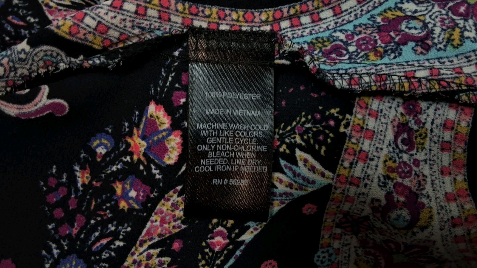 Express Paisley Multicolor Button Down Blouse Siz… - image 8