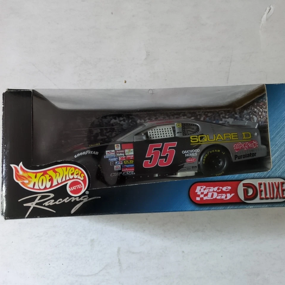 Autographed Hot Wheels #55 KENNY WALLACE Aerosmith Square D NASCAR Deluxe 1/24 - Image 4 of 4