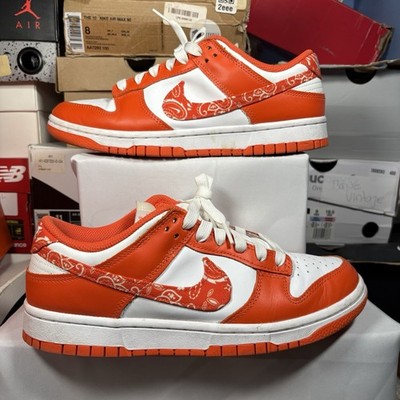 Size 9 - Nike Dunk Low Orange Paisley W