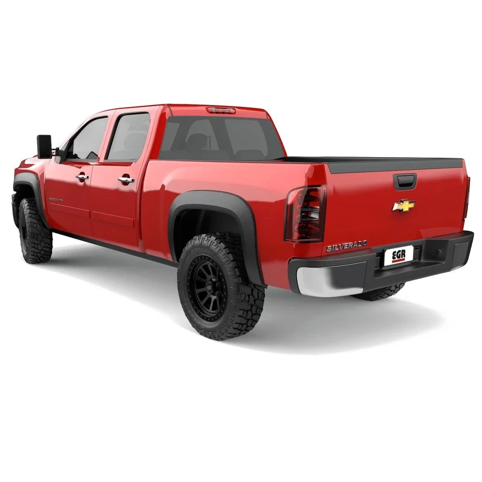 For Chevy Silverado 2500 HD 07-14 EGR Rugged Black Front & Rear Fender Flares - Image 2 of 4