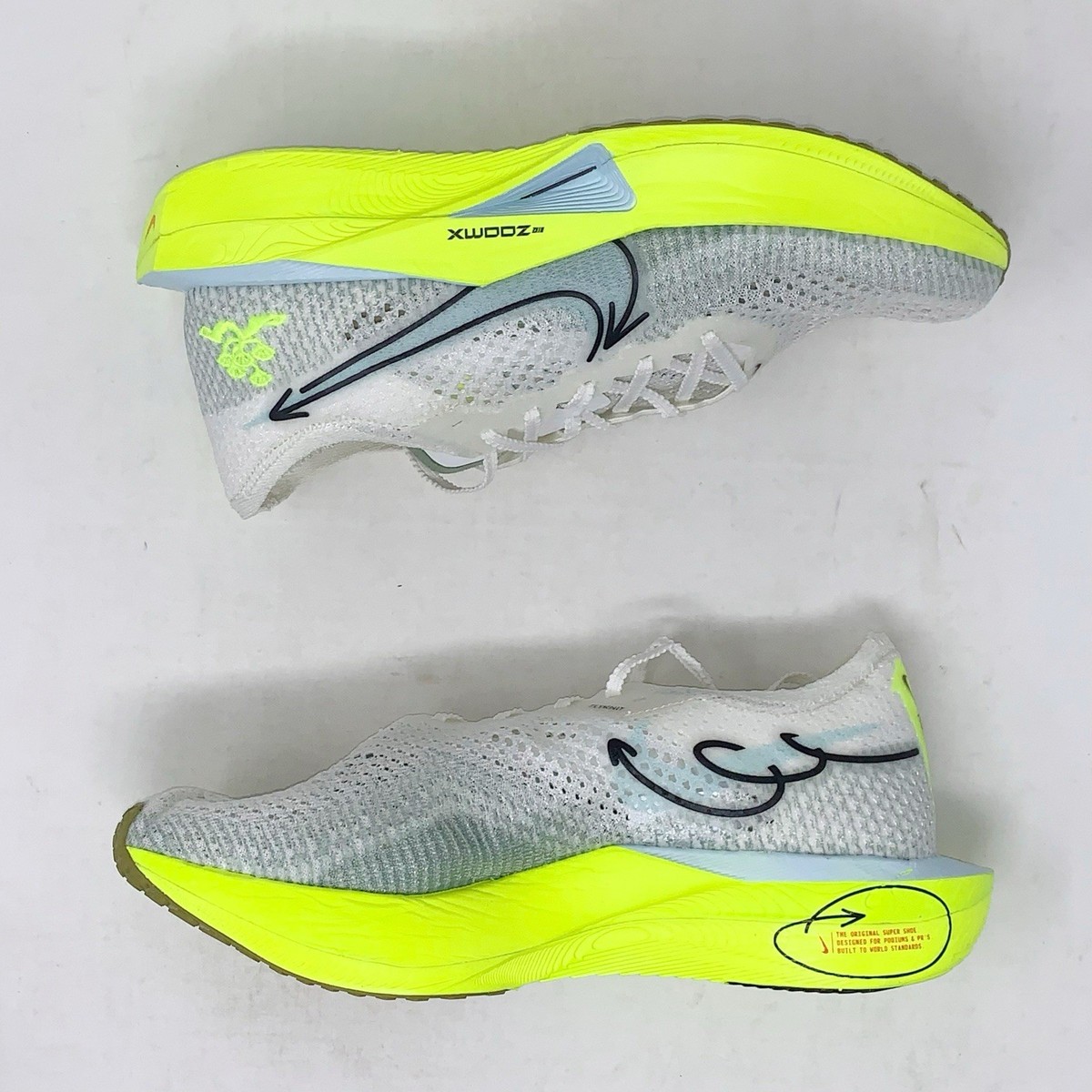 Nike ZoomX Vaporfly NEXT% 3 Volt White Sneakers, Size 11