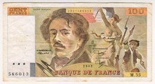 1982 France 100 Francs 586013 Paper Money Banknotes Currency