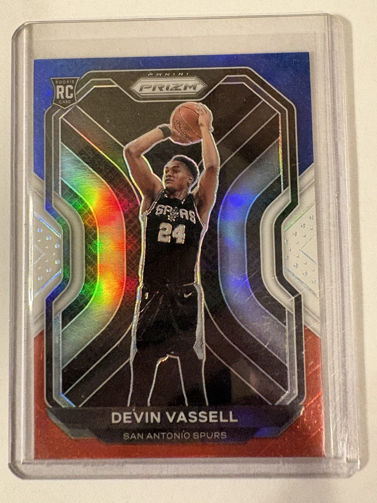 2020-21 Panini Prizm - Devin Vassell #252 Red White & Blue Prizm (RC) Rookie