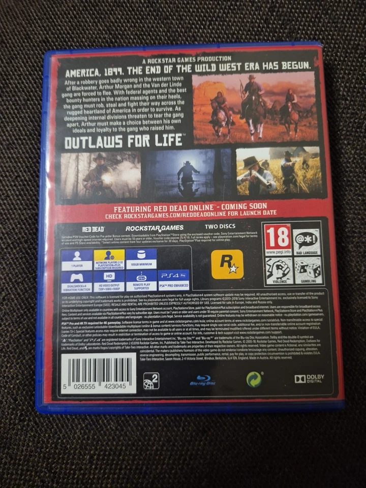 RED DEAD REDEMPTION 2 - SONY PS4 - SONY PS5 - GIOCO PS4 - GIOCO PS5 - RDR 2, foto 3 di 3