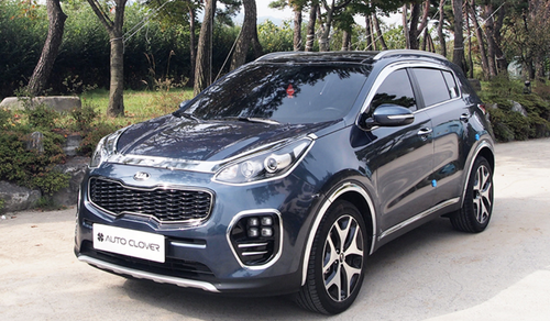 Bonnet Hood Guard Chrome Silver Deflector D973 3P EMS for KIA Sportage 2017~2020 - Picture 4 of 11