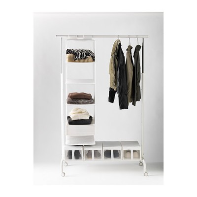 Ikea Rigga Reglable Vetements Rail Avec Chaussure Rack Chaussure