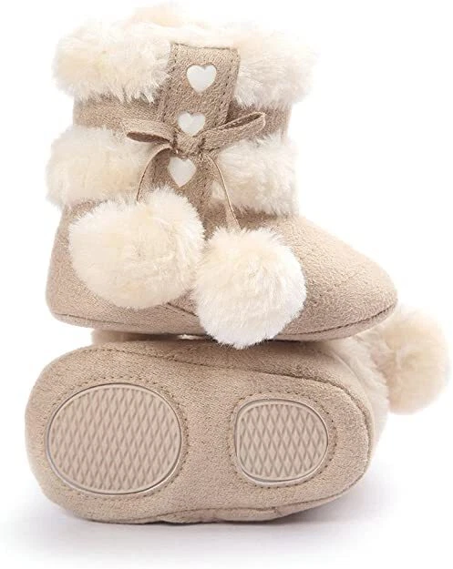 BABY BOOTS Winter Warm Girls Snow Boot Shoes with Bow - Image 2 of 4