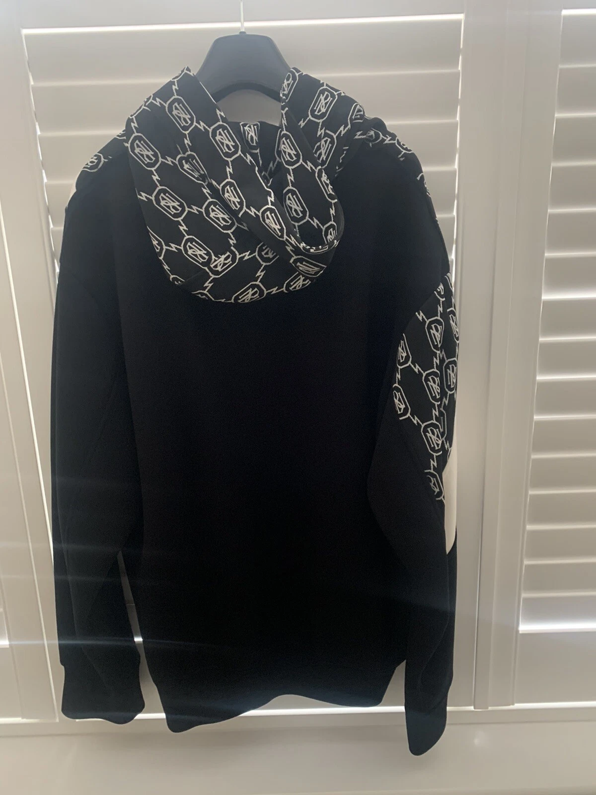 OFF WHITE Felpa felpa con cappuccio Neil Barrett nuova con etichette taglia L Pit Pit 24 autentica esclusiva Harrods