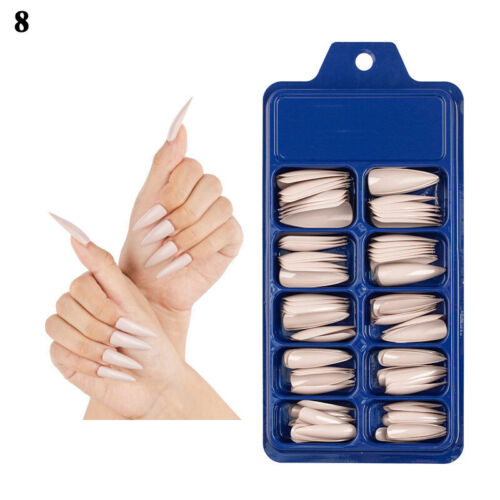 100 Pcs False Nails Wearable Fake Nails Full Cover Nail Tips Press On Nail - Picture 58 of 128