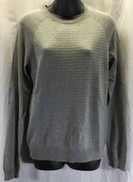 Sport Haley Womens Sweater Top Size Medium 8 10 Gray Silver Crew R1715