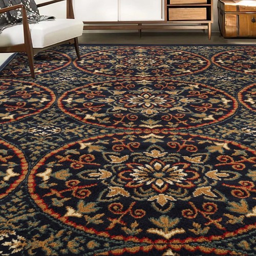 Fancy Traditional Geometric Abstract Medallion Floral Indoor Area Rug Or Runner - Picture 6 of 12