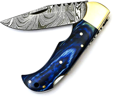 4'' EveryDay Carry Custom HandMade Damascus Pocket Knife - Hand Forged Steel 1332