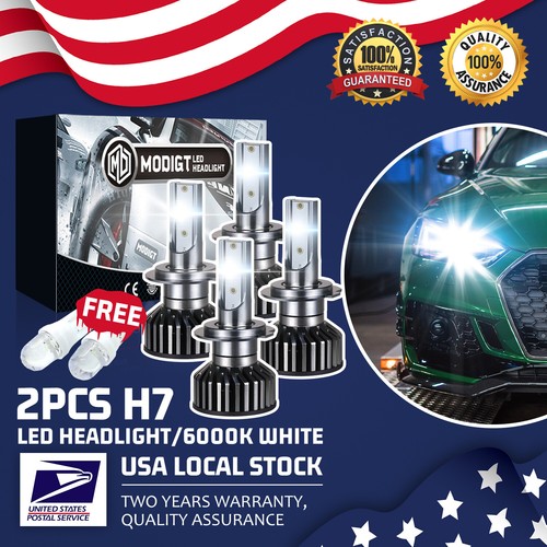 4 X H7 LED Headlight Bulbs 120000LM 6000K 200W For Hyundai Tiburon 2000 ...