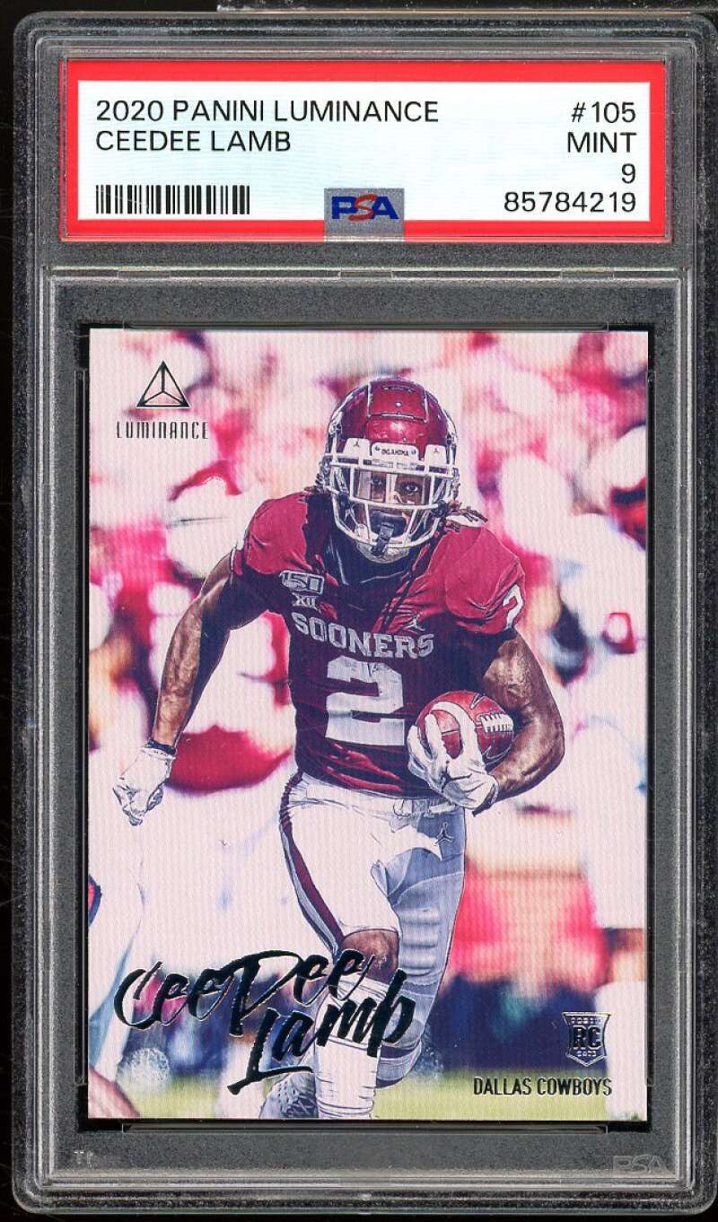 CeeDee Lamb Rookie Card 2020 Panini Luminance #105 PSA 9