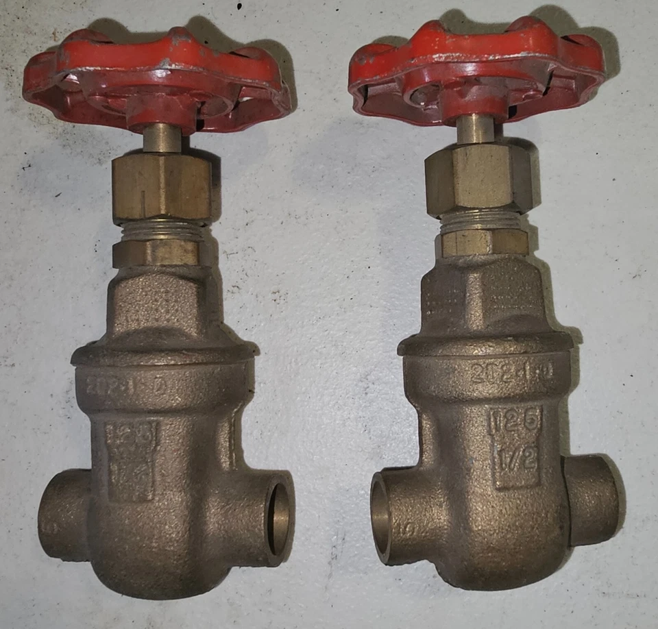 1/2" Milwaukee 125# FIG 1145 Sweat Brass Gate Valve, Non-Rising Stem - Image 2 of 3