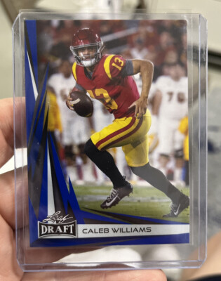 2023 Panini Donruss LEAF DRAFT CALEB WILLIAMS BLUE PARALLEL  