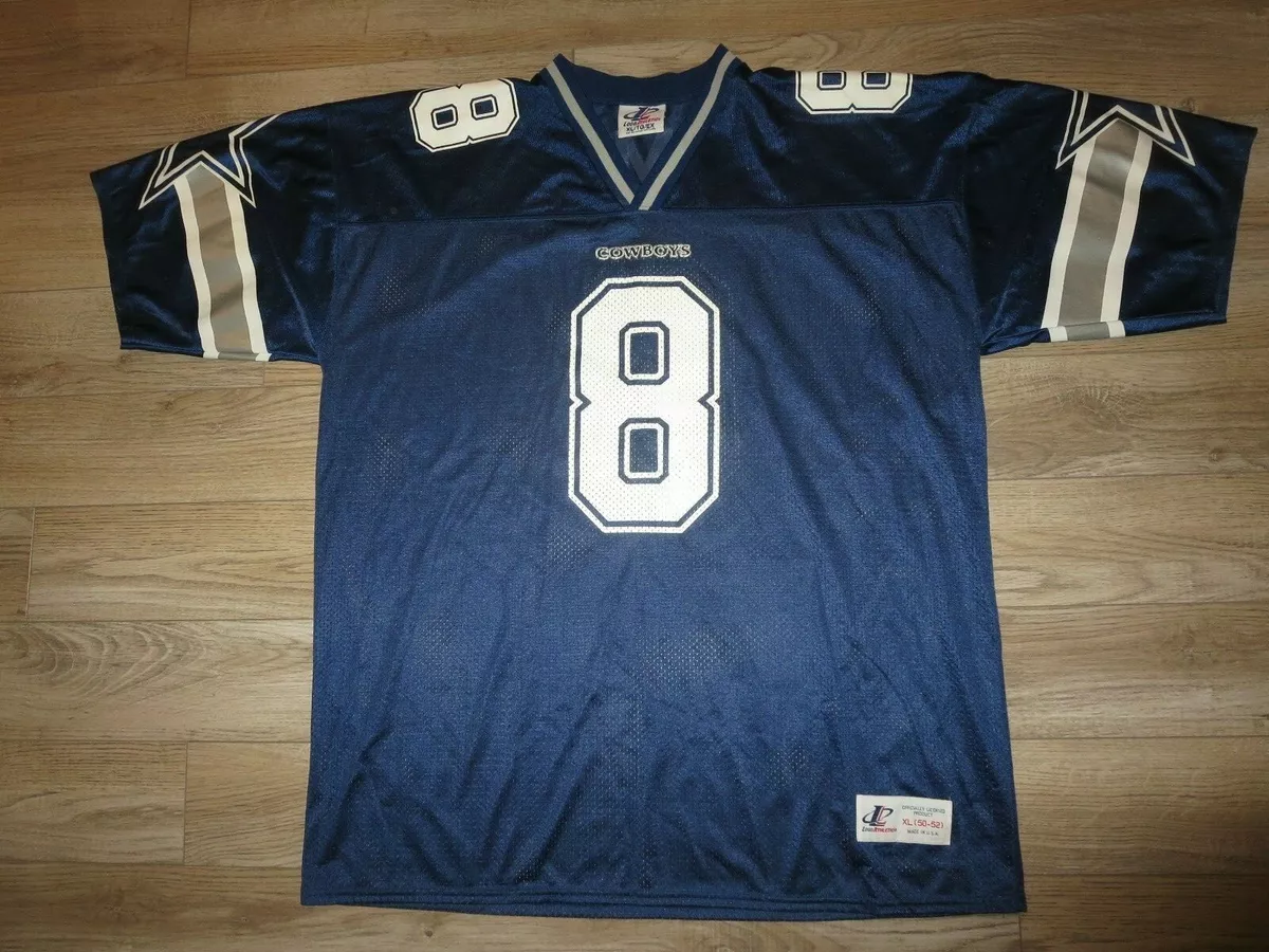 Troy Aikman 8 Dallas Cowboys NFL Football Logoathletic Jersey XL