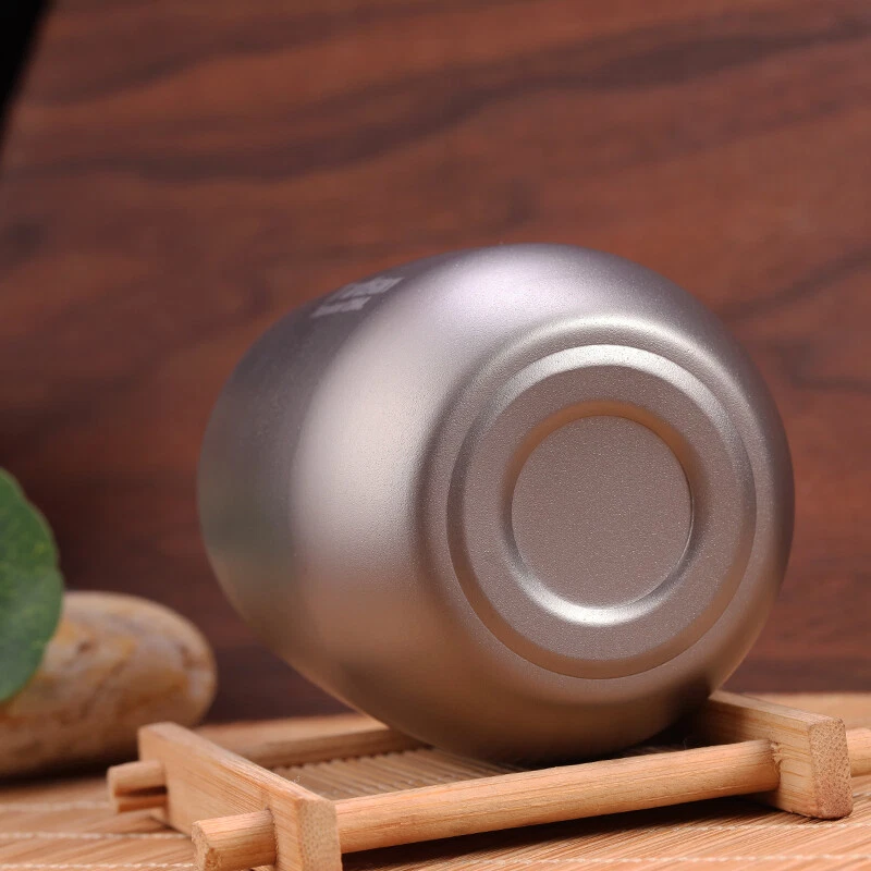 Double Wall Pure Titanium Water Tea Coffee Cup Insulated Drinking Cup Mug 120ml - Image 4 of 4