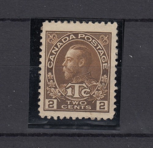 Kanada KGV 1916 2c + 1c Deep Brown Coil SG243 MVLH JK9068