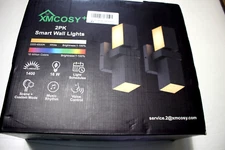 XMCOSY+ 2-PACK OUTDOOR SMART WALL LIGHTS SCONCES ROTATING HEAD