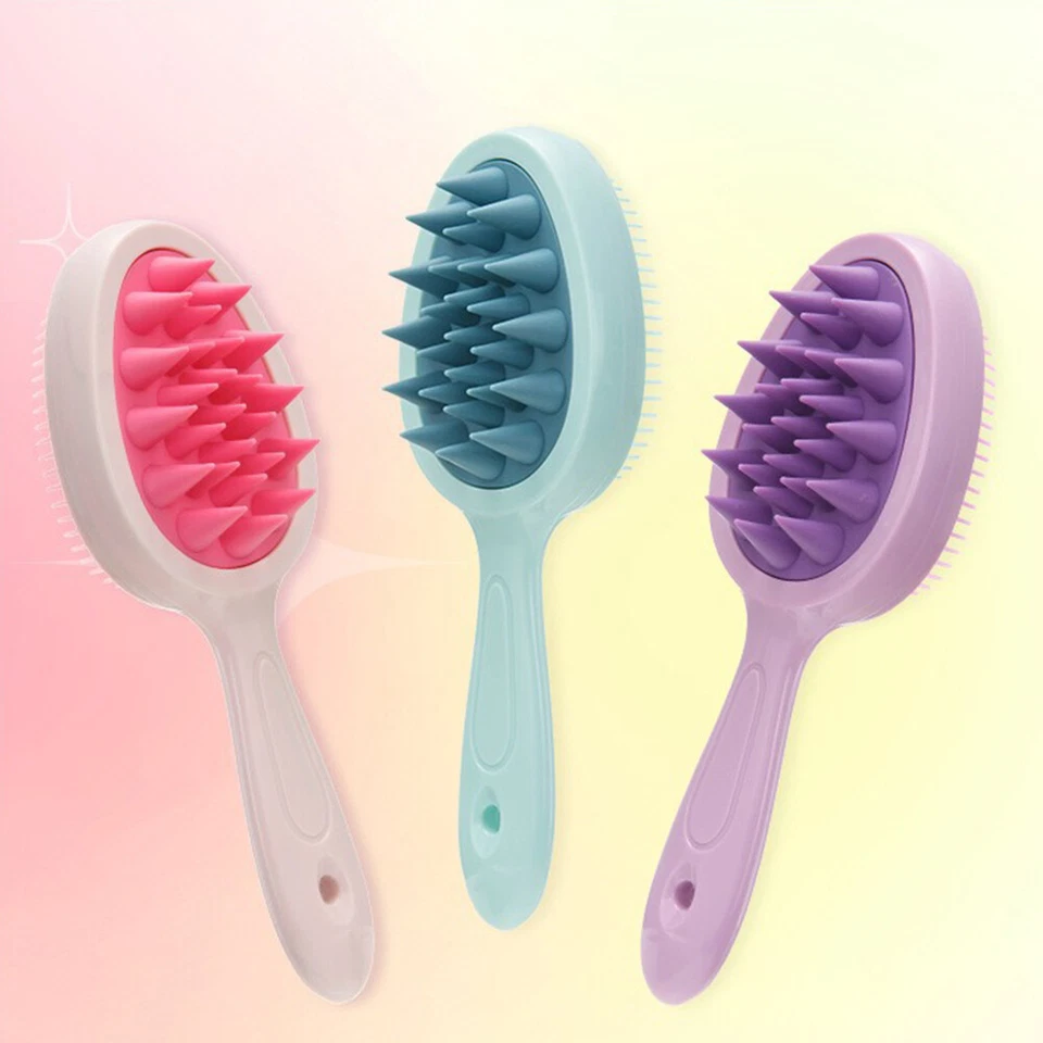 Double Side Scalp Massage Comb Shampoo Brush Soft Body Shower Hair Brushes 2in1 - Image 4 of 4