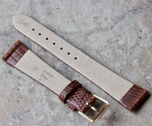 Vintage narrow Short length 16mm Genuine Lizard watch band 1960s/70s old stock - Picture 3 of 3