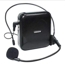 Portable Voice Amplifier 18W with Wired Microphone Headset Rechargeable 10 Hours