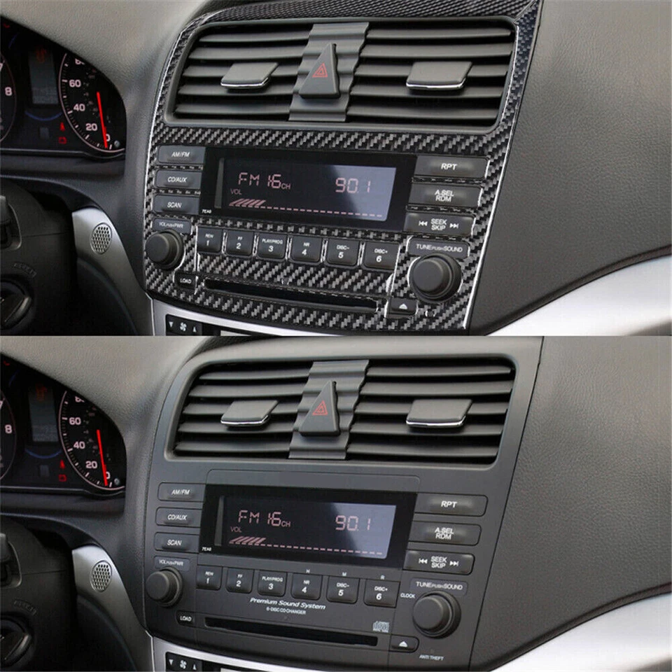 Cubierta interior de fibra de carbono para marco de control central para Acura TSX 2003-2008 Foto 3 de 4