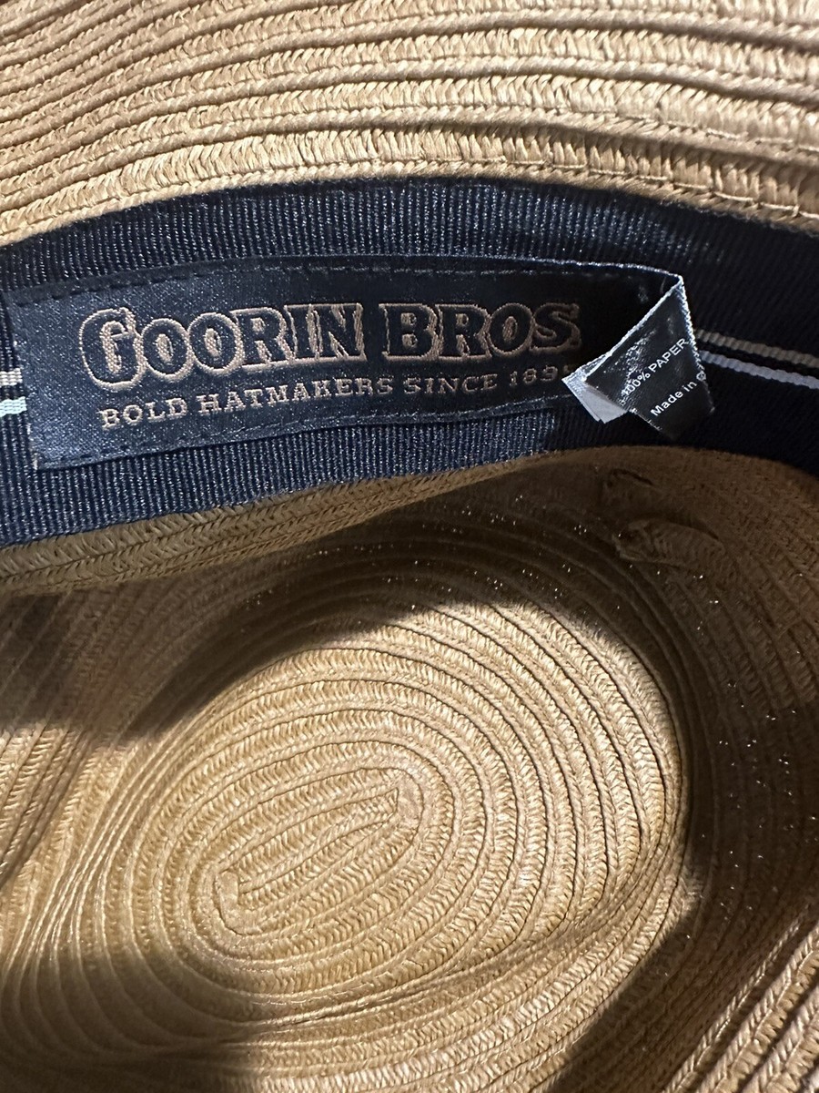Vintage Goorin Bros Fedora Hat 100% Paper Tan Black Band Size Small Hipsters Vintage Goorin Bros Fedora Hat 100% Paper Tan Black Band  main image 2
