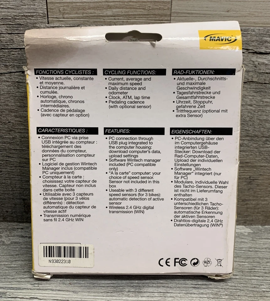 Mavic Wintech USB Bike Computer Head Unit 2.4 GHz Wireless - Image 2 of 2