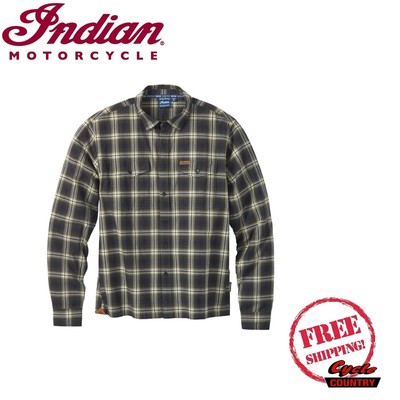 TWIN POCKET PLAID SHIRT NAVY 