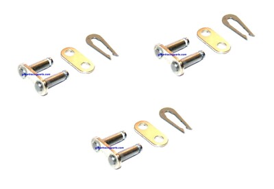 3) RLV Xtreme Silver/Black #35 Chain Master Link Kit for Silver Strike Go Kart