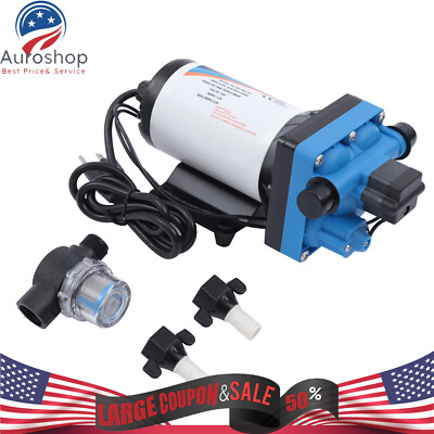12 Volt 5.0 GPM Marine Water Pump 110V 55PSI High Pressure RV/Boat/Marine