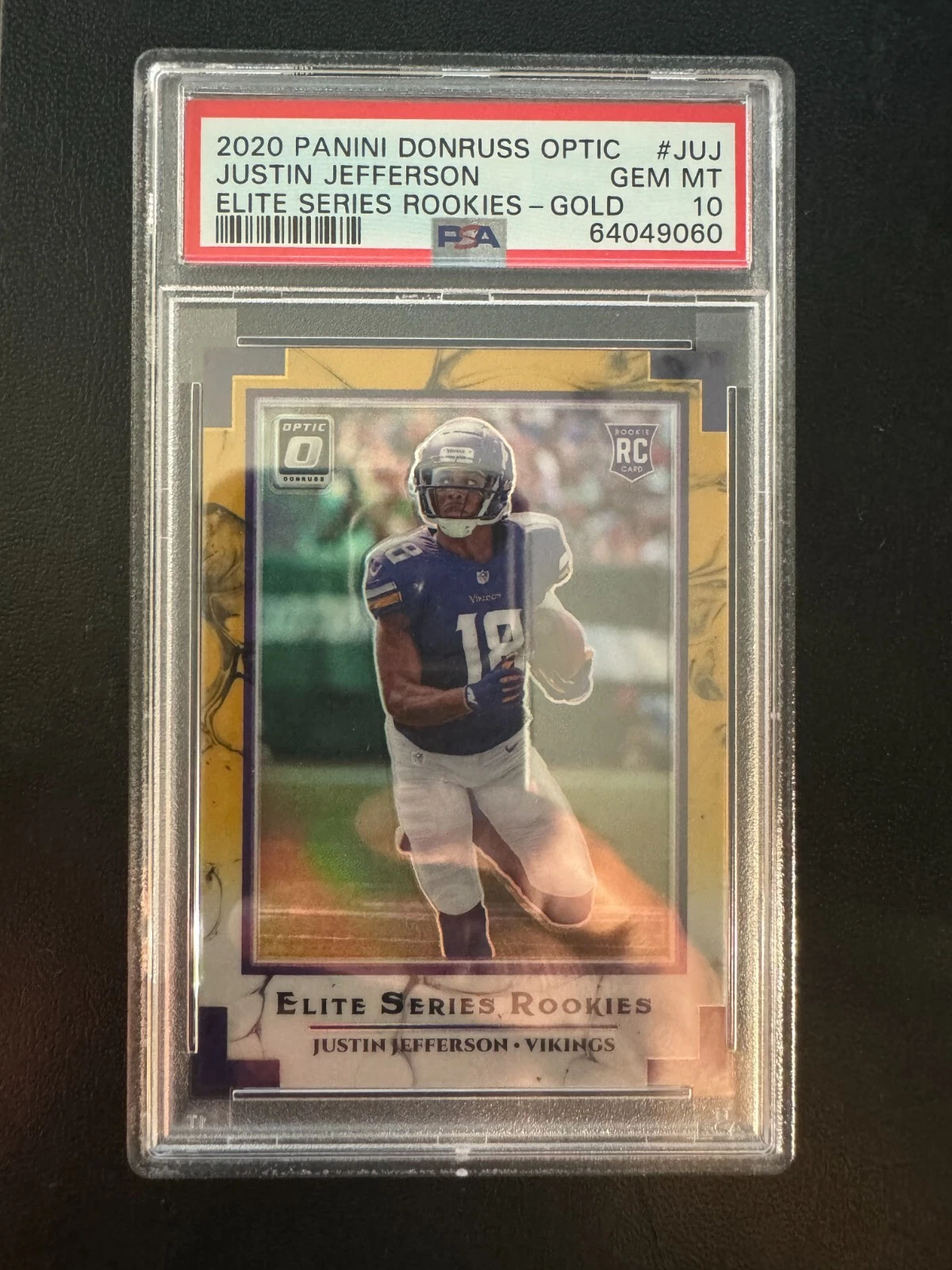 Justin Jefferson Panini Donruss Optic Elite Series Rookies #JUJ Gold