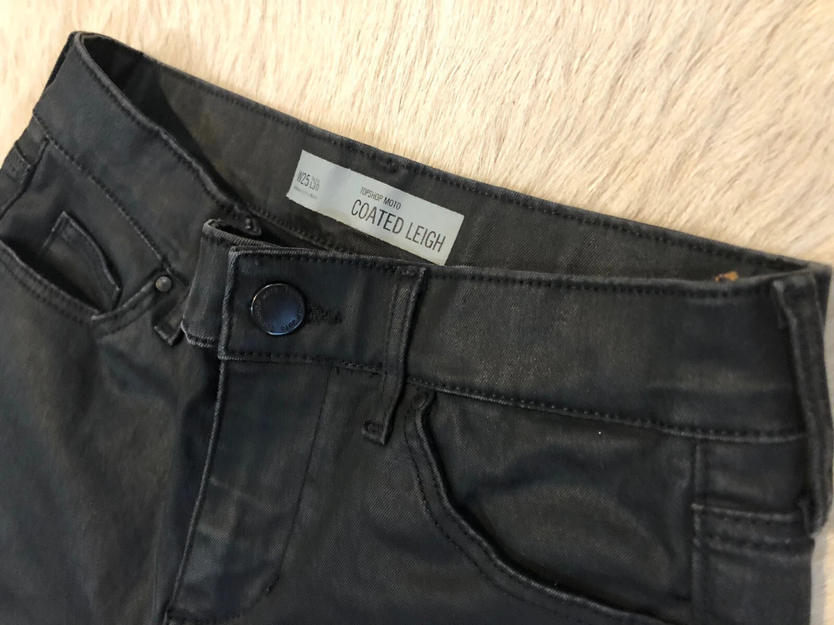 Topshop coated sale leigh jeans