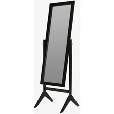 Floor Mirror Wood Rectangular Cheval  Free Standing Espresso Oak White Black