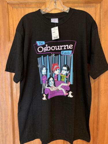 T-shirt vintage "La famiglia Osbourne" Ozzy Sharon grande 2002 MTV - nuova con etichette