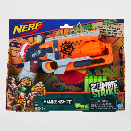 Nerf Zombie Strike Hammershot Blaster Revolver Pistol 885575468741