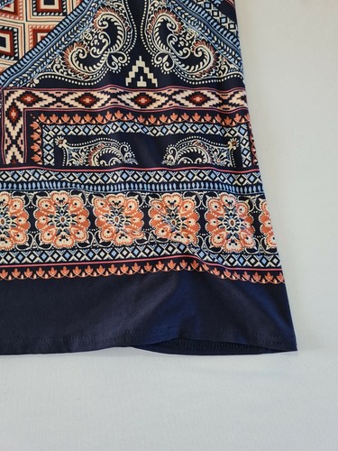 Ladies Dress Primark Size 8 3/4 Sleeve Blue Mix 5412 - Picture 2 of 11