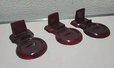 3 Vintage Hold-Rite Plastic Cup & Saucer Holder Display #405