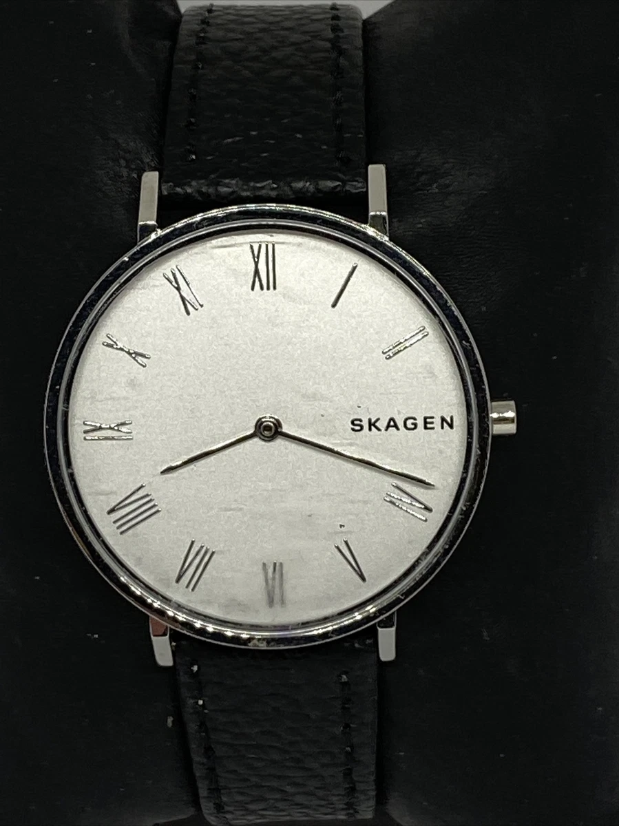 Skagen Hald SKW2712 Women s Black Leather Analog Dial Quartz Wrist