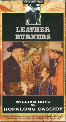 Leather Burners VHS 1997 William Boyd Andy Clyde Jay Kirby Hopalong Cassidy 1943