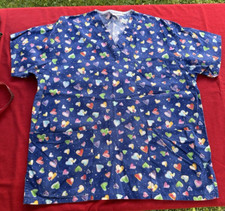 Women  s Scrub Top Excellent Condition Size Small Peaches Uniforms