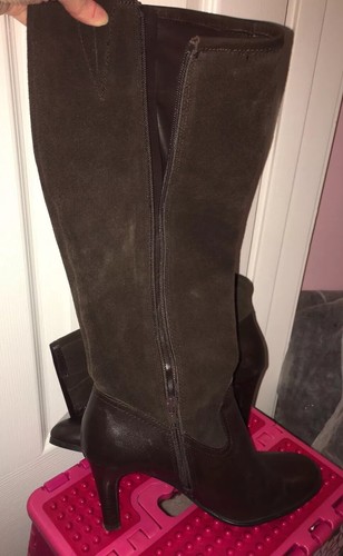 Womens Ralph Lauren RLL Dark brown leather Upper boots Size 7.5 Bryce - Picture 6 of 13