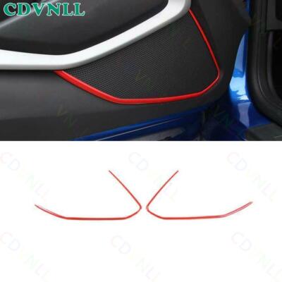 For Chevrolet Camaro 2016-24 Bright Red Inner Door Speaker Ring