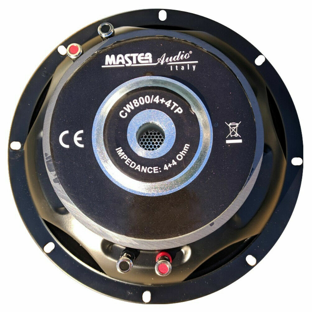 Woofer Master Audio CW801/4 Da 20 Cm (8") – 150W RMS, 300W Max, Impedenza 4 Ohm, Cono In Cellulosa, Sospensione Rigida – Per Auto E Portiere