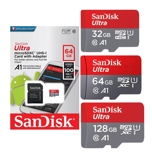 SanDisk ULTRA micro SD Karte 32GB 64GB 128GB A1 U1 Class 10