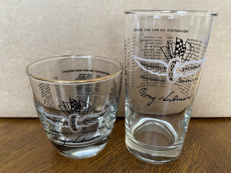 Indianapolis 500 Gold Rimmed Glassware