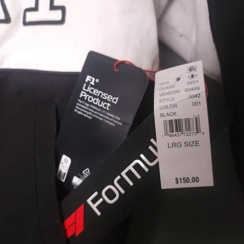 Formula 1 F1 Italia Racing Bomber Jacket Mens Large Black White PacSun NWT image 2