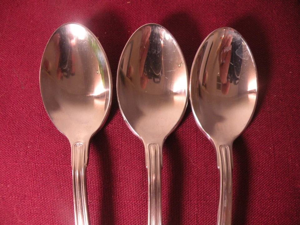 3 Teaspoons Towle HAMILTON Germany 18/8 Stainless Flatware Satin Handle 6 1/4" - Image 2 of 4
